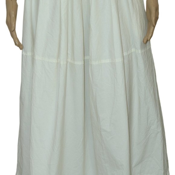 Free People Dylan Midi Dress Ivory Smocked Pleated S - Picture 7 of 7